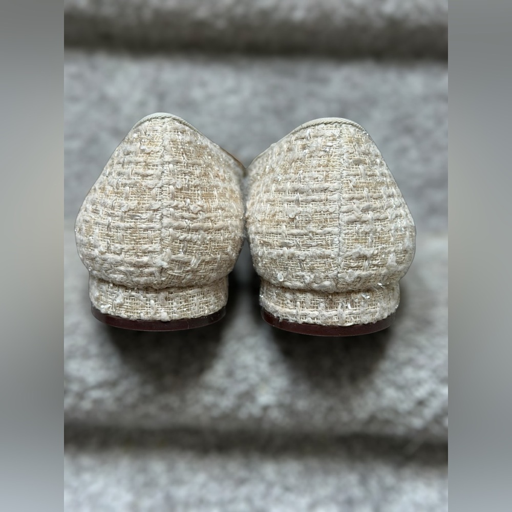 NEW Talbots Edison Bow Bouclé Flats Balletcore Parisian Chic Women’s 7 Soft Girl - Picture 6 of 10